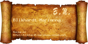 Blikhardt Marianna névjegykártya